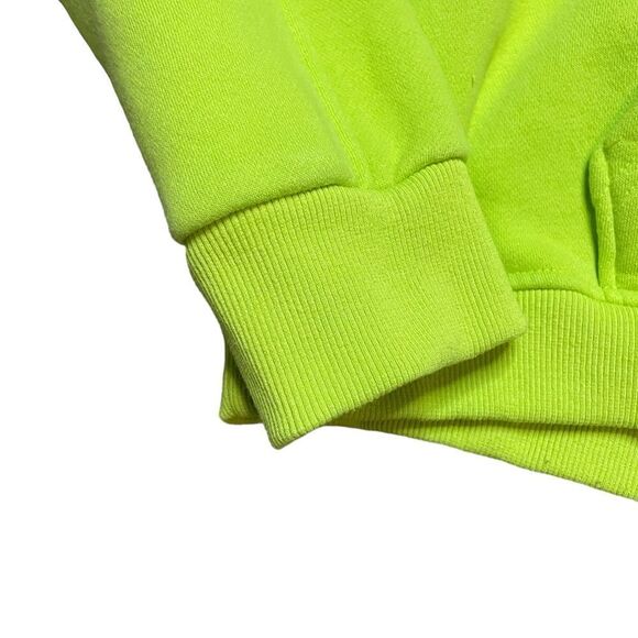 PILK LILY Making It Look Easy Lime Green Quarter Zip Sweatshirt Size Small - Picture 7 of 12